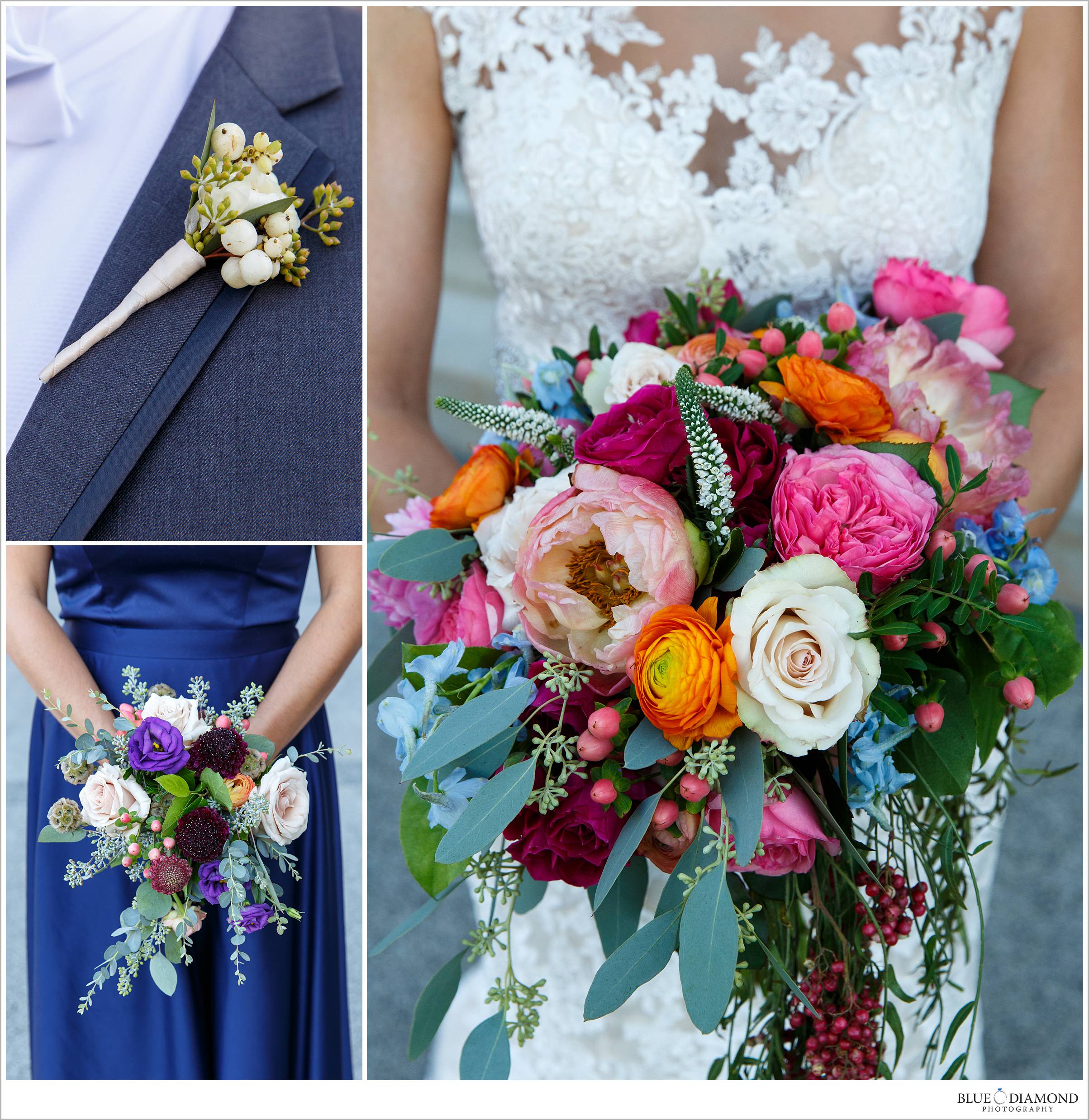 Blue Diamond Photography Bond Ballroom Wedding Floral Details