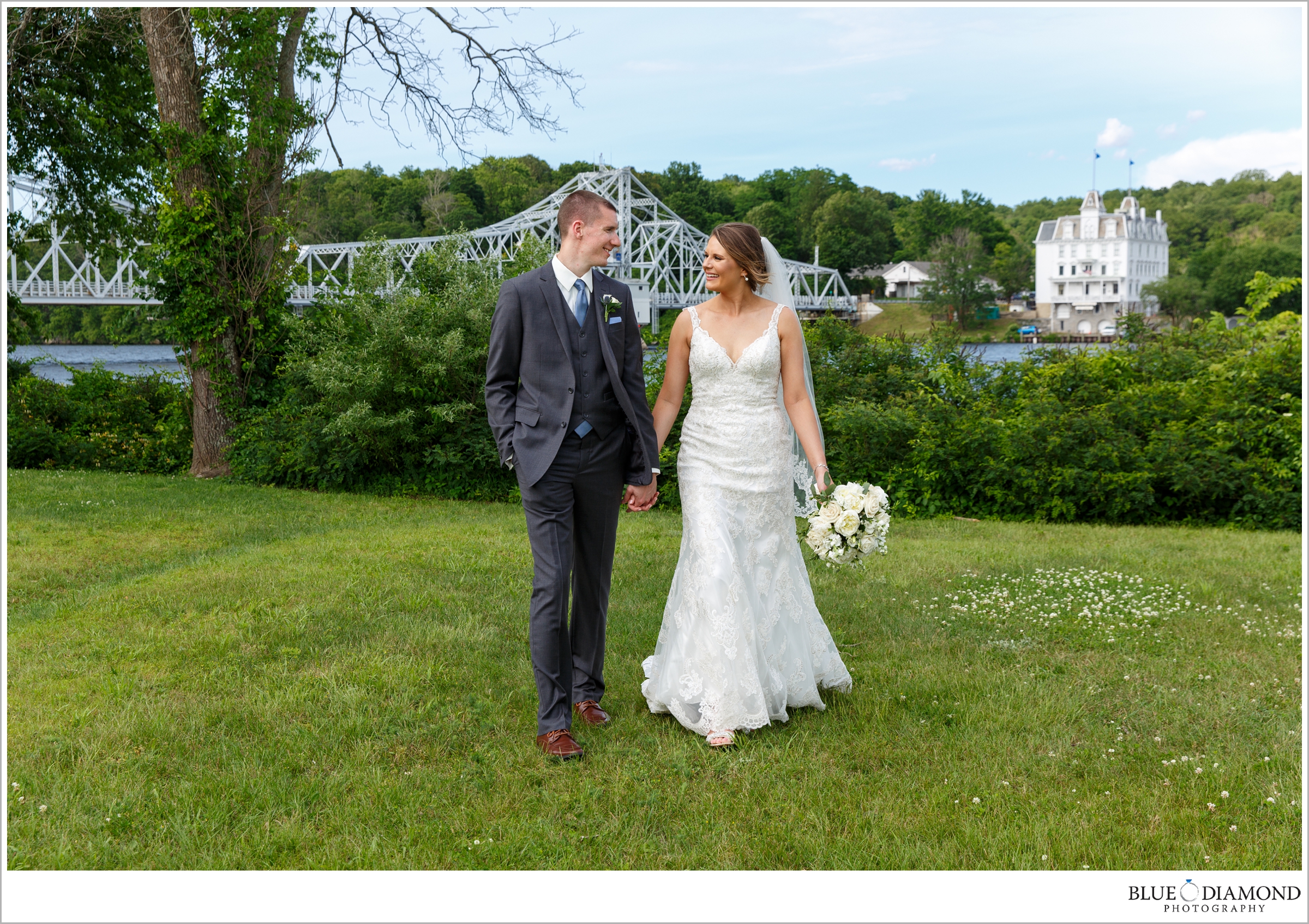 Wedding Couple at The Riverhouse Haddam CT